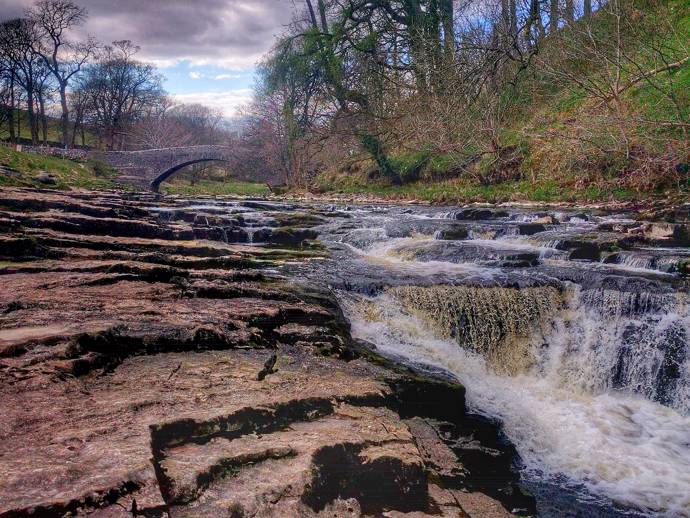 image of river with trees running alongside it